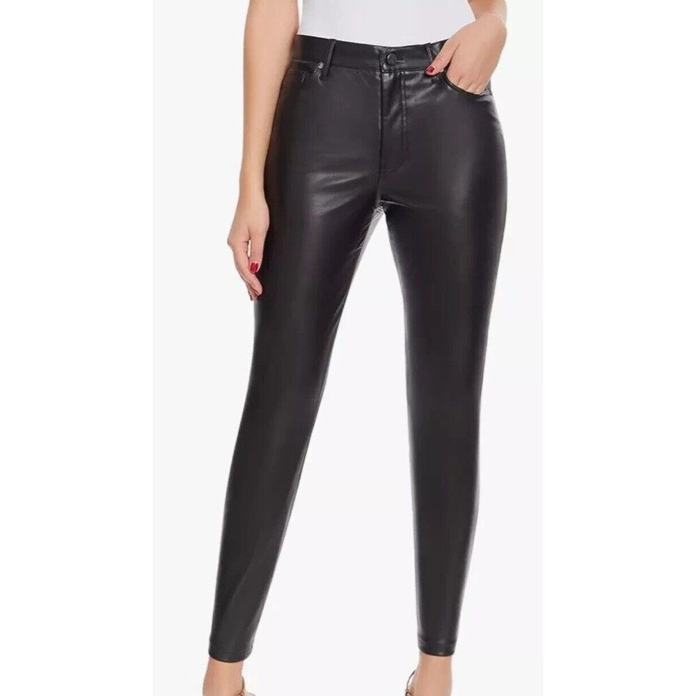 Sam Edelman Faux Leather Black Pants Size 28 High Rise Skinny Ankle